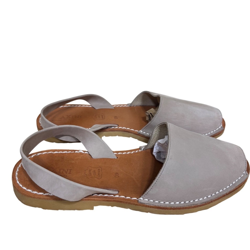 Calaxini Sandals 40 d'orsay Grey Leather Slingback Leather Spain Nubuck